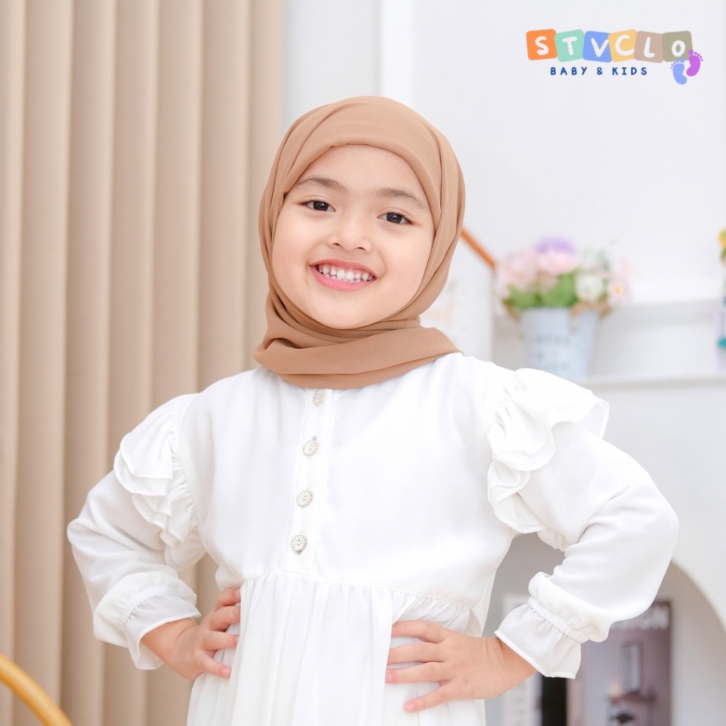 STVCLO Hijab Pashmina Inner Anak 3-8 Tahun Kerudung Anak Praktis Ceruty Babydoll