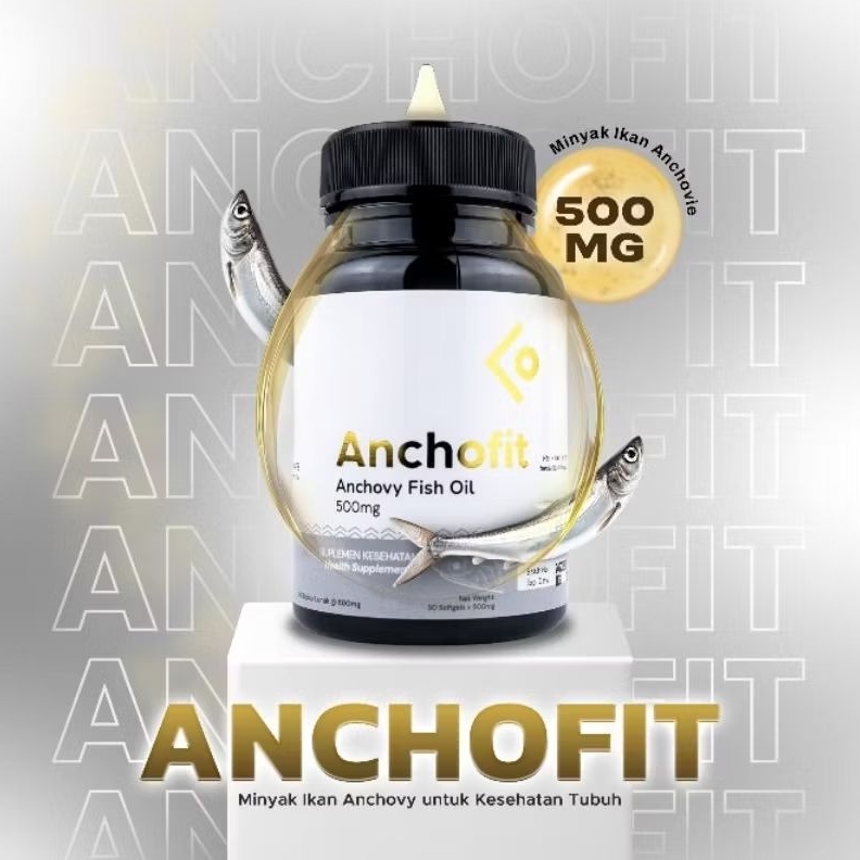 Anchofit Suplemen Herbal Minyak Ikan Anchovy Baik Untuk Menjaga Kesehatan Tubuh Original BPOM (New P