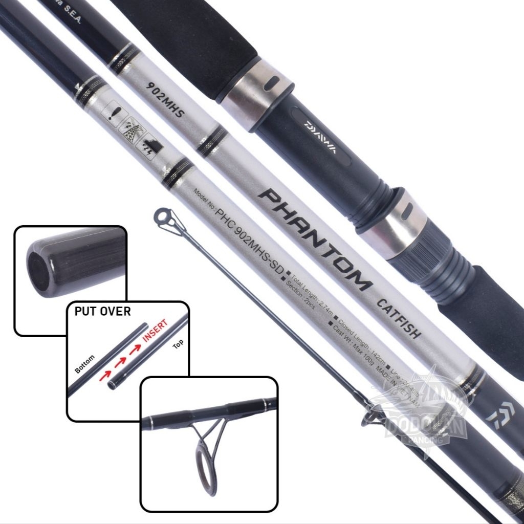 joran daiwa phantom catfish 902MHS 275cm 20-40lbs