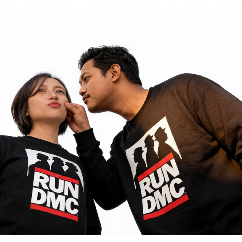 Sweater Run DMC Crewneck Sweatshirt Bahan Cotton Fleece | Unisex Casual Crewneck | Ready Stock Langs