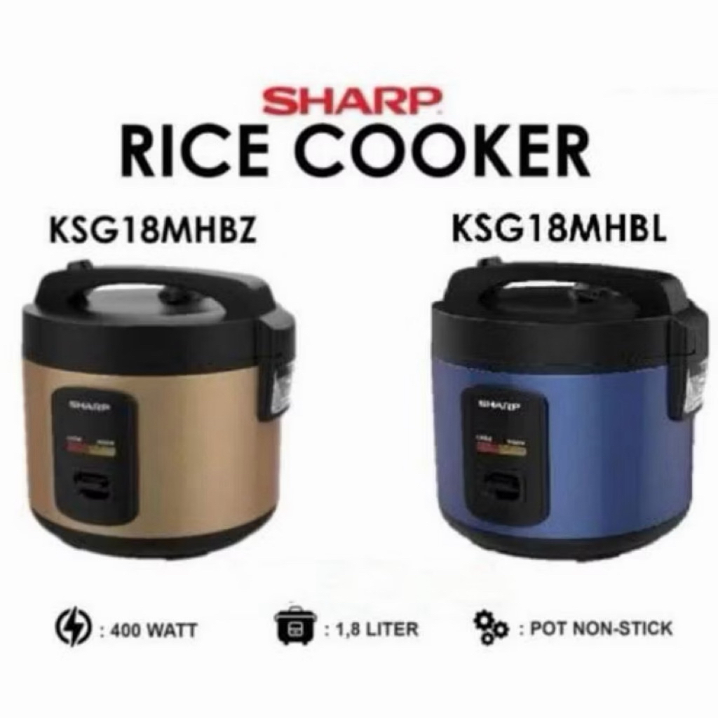 SHARP Rice Cooker / Magic Com 1.8 Liter KS-G18MH BL/BZ