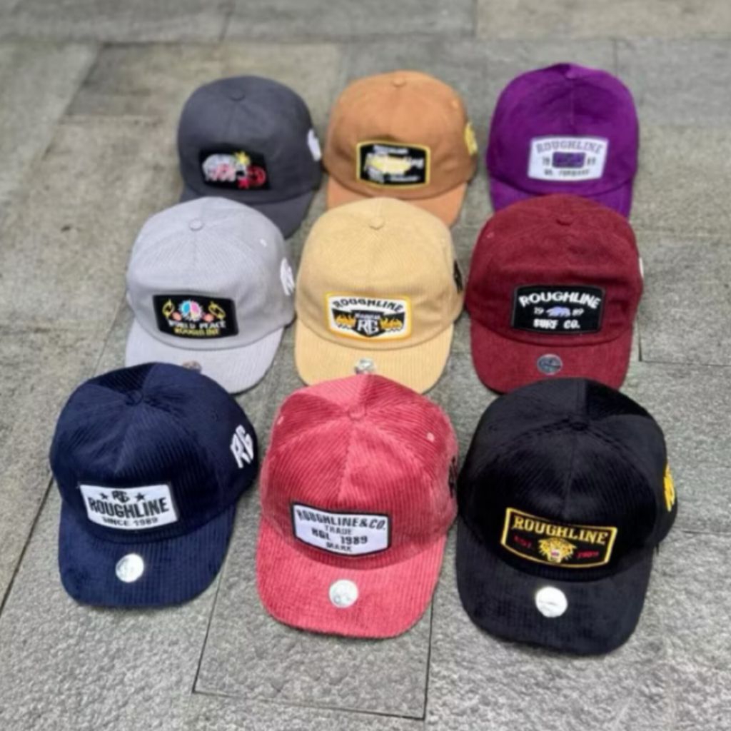 Topi Snapback Corduroy Visor Pendek Original Roughline