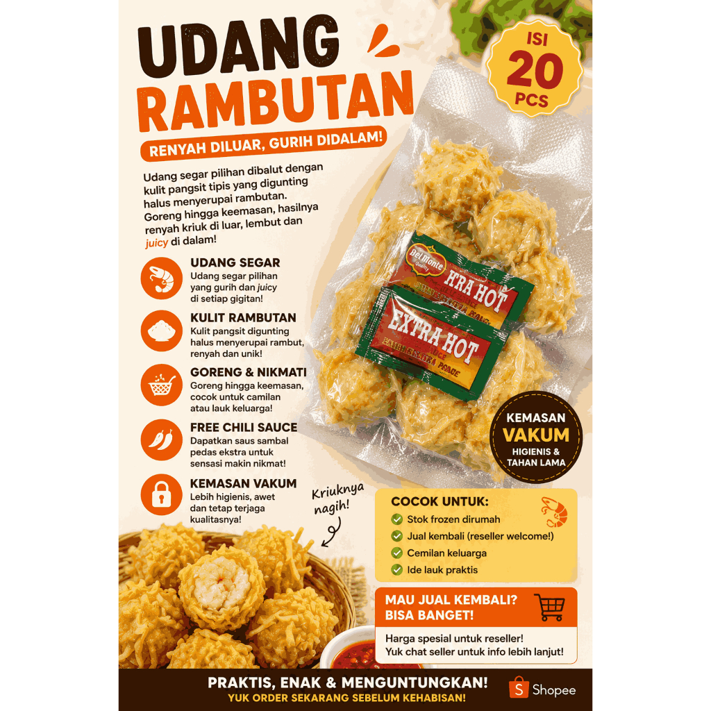 udang rambutan // ayam rambutan // bola ayam/frozenfood