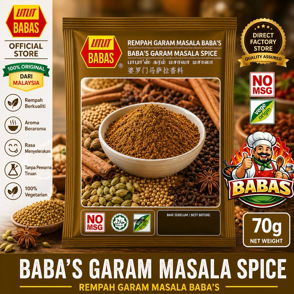 Serbuk Garam Masala Babas 70 gr exp: 25/09/2027