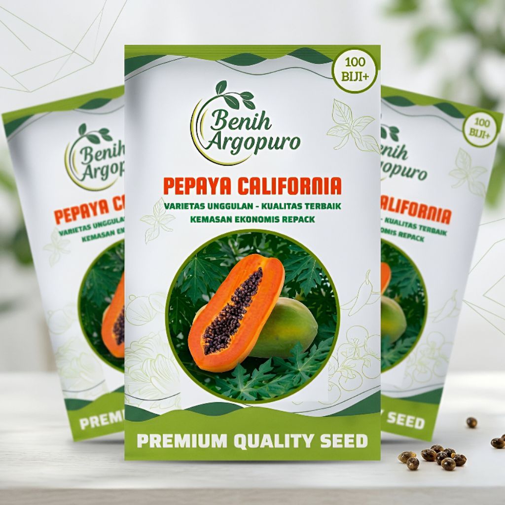 Bibit Benih Pepaya California 100 Butir Varietas Unggulan Kualitas Terbaik