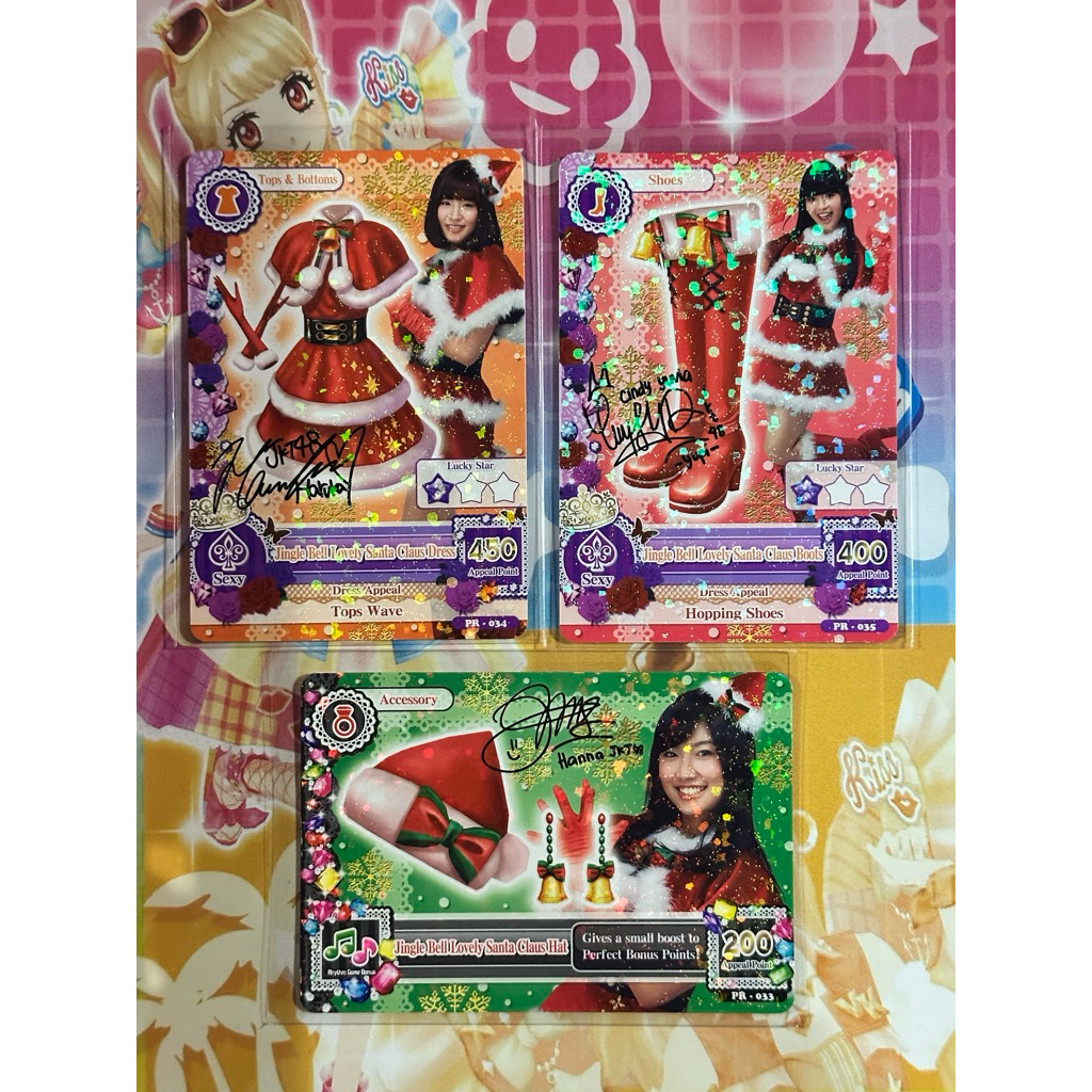 (Collaboration Card) Kartu Aikatsu Official x Jkt48 Jingle Bell Lovely Santa Claus Dress-Boots-Hat S