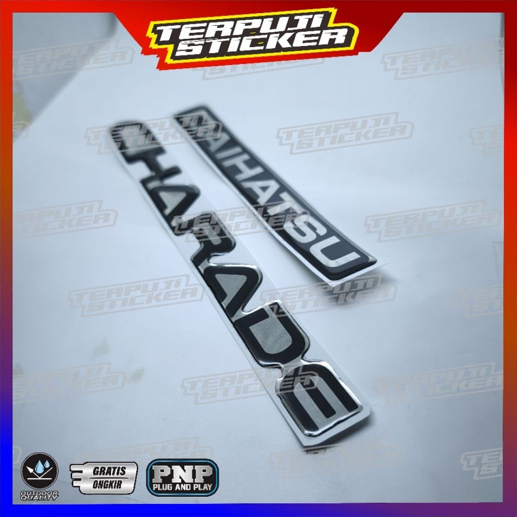 emblem timbul daihatsu charade/emblem logo daihatsu charade/emblem bagasi daihatsu charade