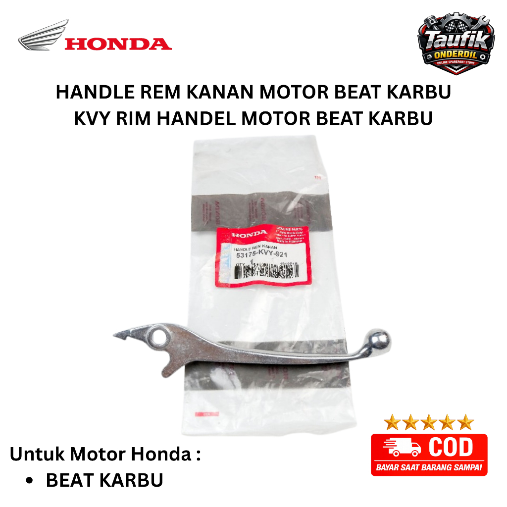 hendel motor beat - rem motor beat Kanan 53175-KVY-921 ori Taufik onderdil