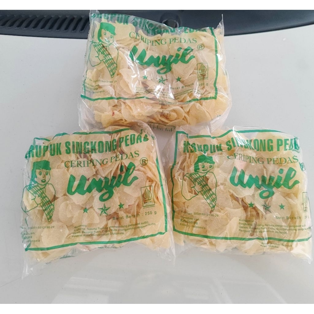 Singkong Pedas Unyil 3Bungkus - Gurih Pedas Ceriping Pedas Unyil Camilan