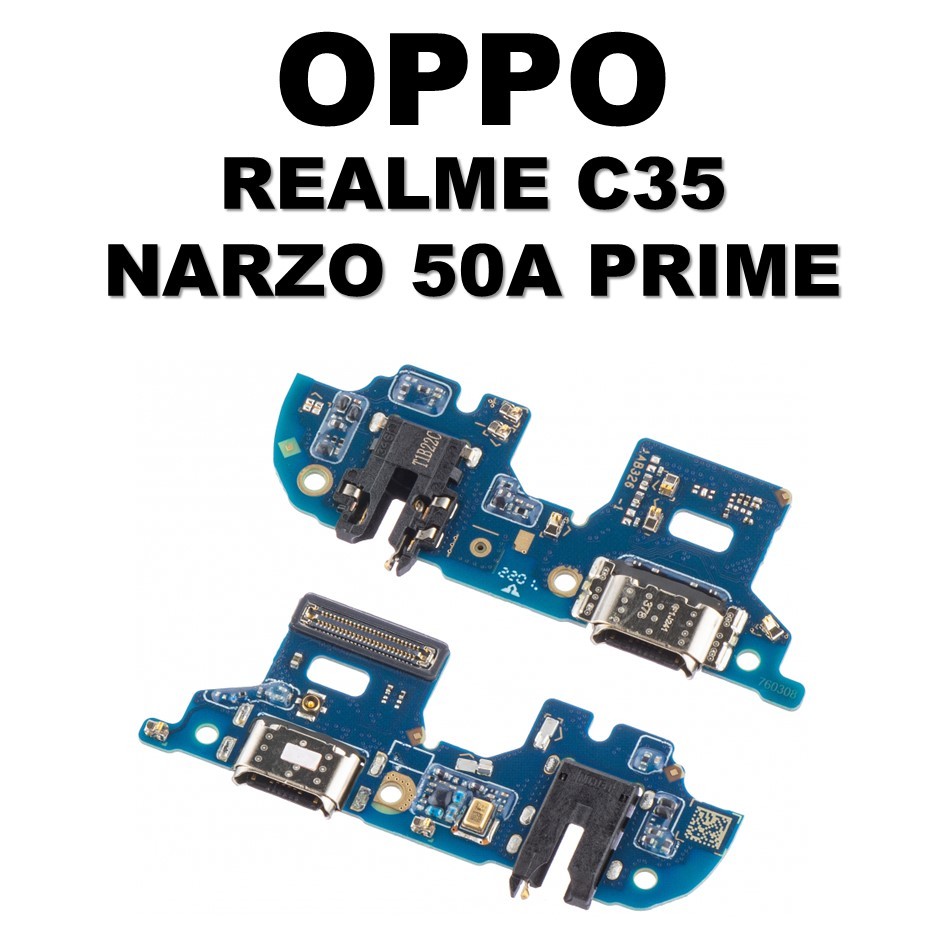 PCB PAPAN CONEKTOR CAS REALME C35 / NARZ 50A PRIME  +CON H / F + MIC ORIGINAL 100%