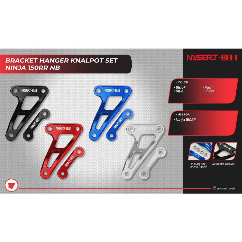 Bracket Hanger Knalpot Set Ninja 150RR NB – Aksesoris Ninja 150RR Nassert Beet