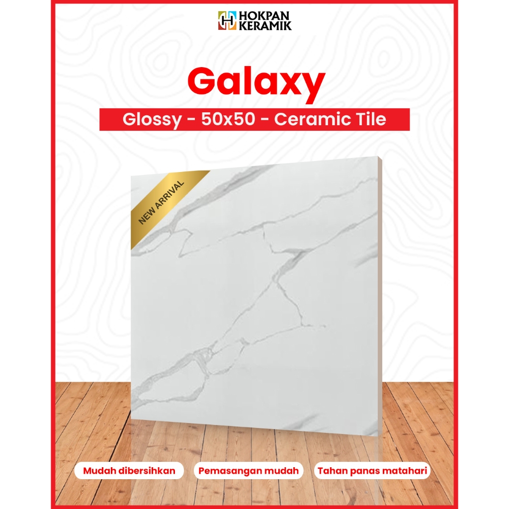 Keramik Lantai Motif Galaxy Ukuran 50x50 Glossy - Hokpan Keramik