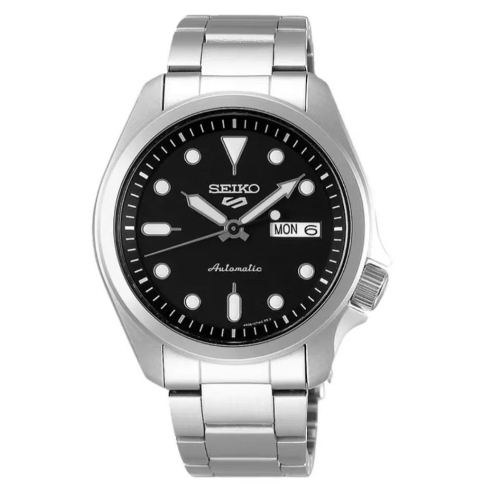 Jam Tangan Pria Seiko 5 Sports SRPE55K1 Automatic Black Dial Stainless Steel SRPE55