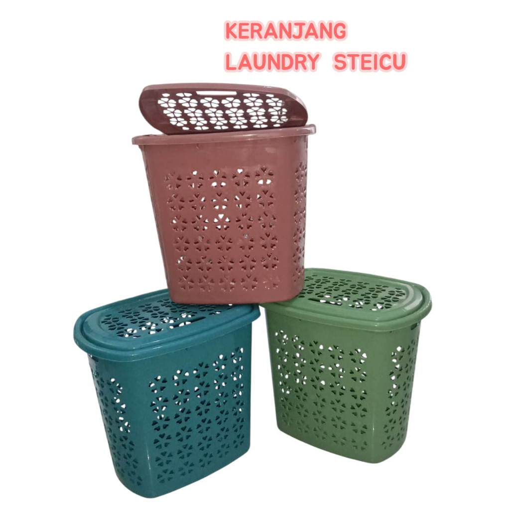 KERANJANG LAUNDRY / KERANJANG PAKAIAN KOTOR / KERANJANG + TUTUP LAUNDRY STEICU