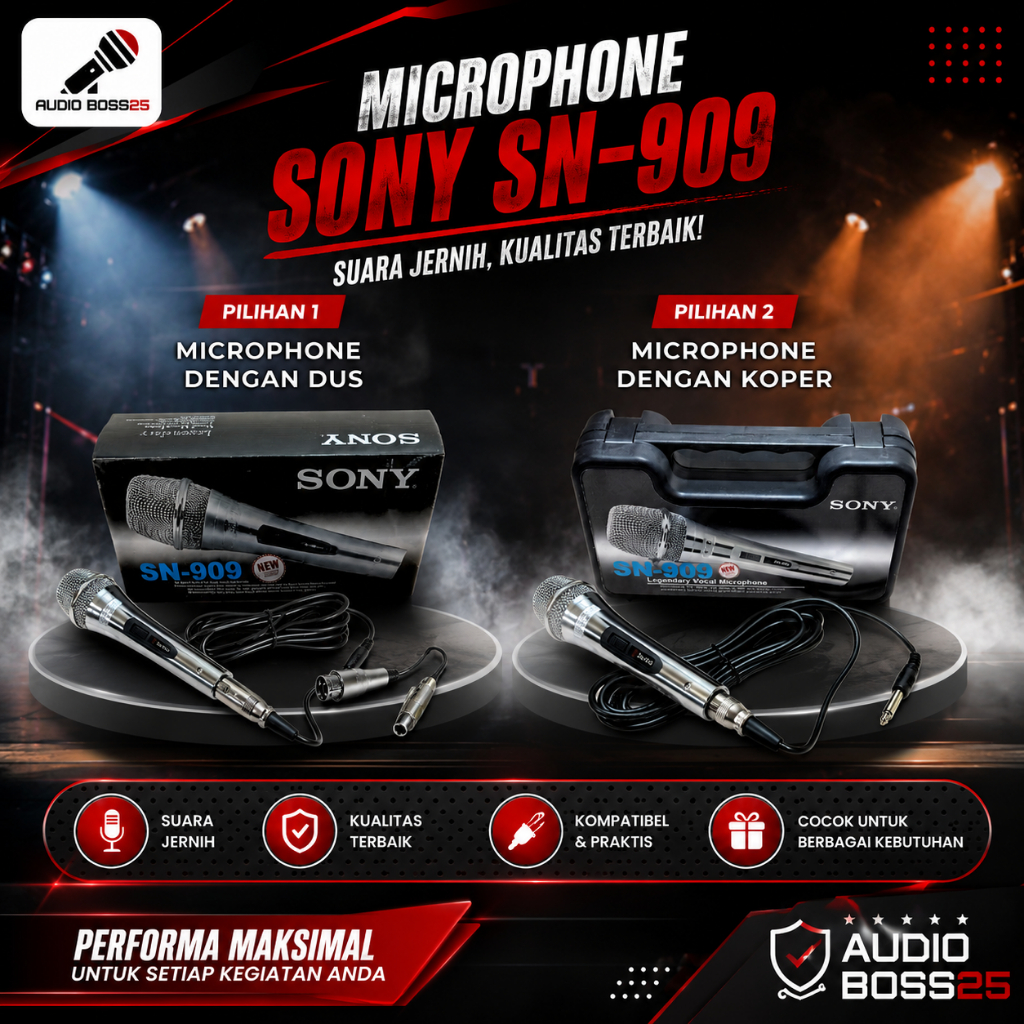 Audio Boss Microphone Speaker Mic Kabel SN 909 SONY