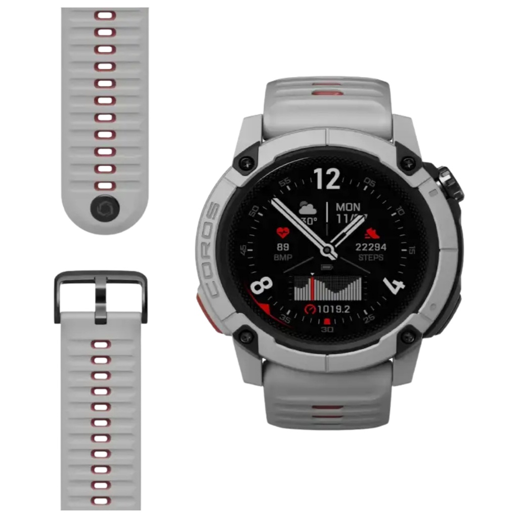 Galery Jam Tangan Coros Nomad Ash Grey Silicone Strap