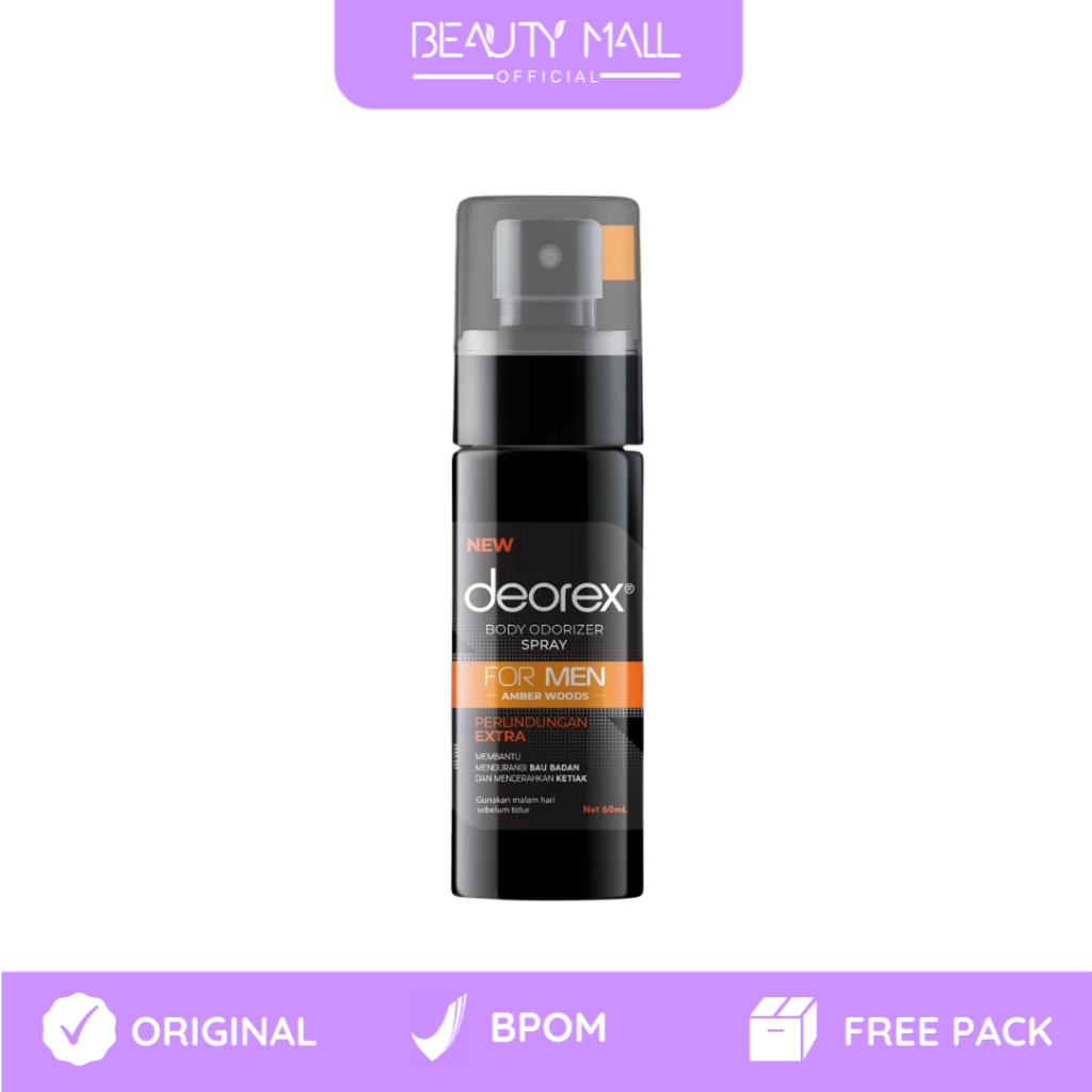 DEOREX Body Odorizer For Men Amber Woods Spray 60ml