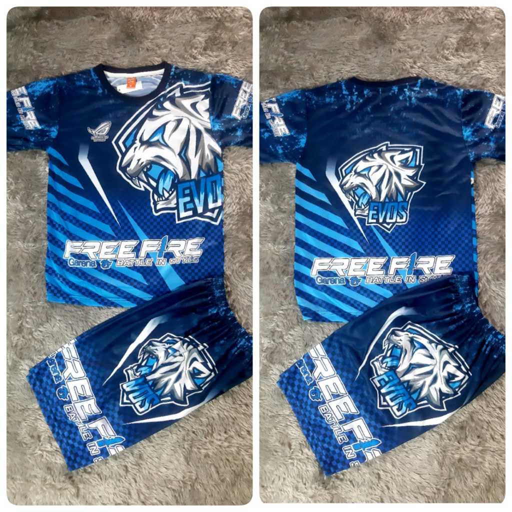 BAJU TIDUR ANAK COWOK | SET BAJU ANAK COWOK EVOS | MOTIF EVOS SPORT | JERSEY KAOS BAJU GAMING EVOS E