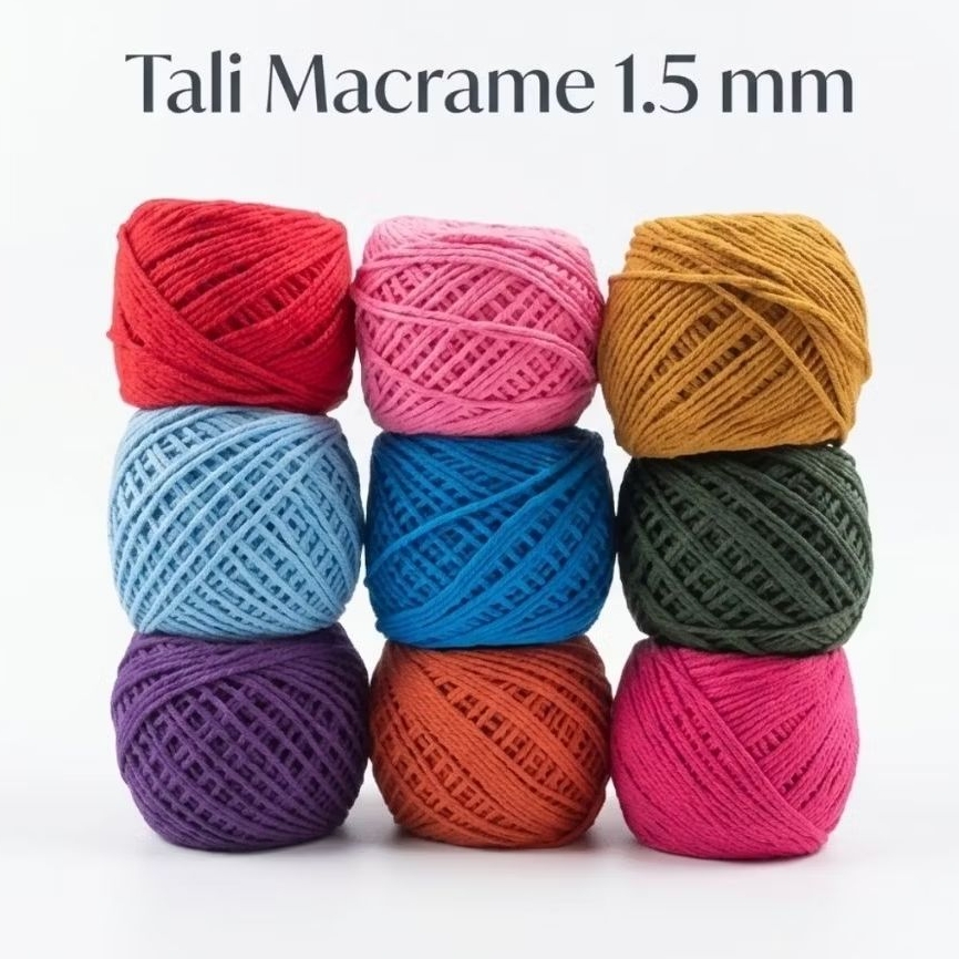 (1.5mm) Tali Benang Macrame, Makrame Katun
