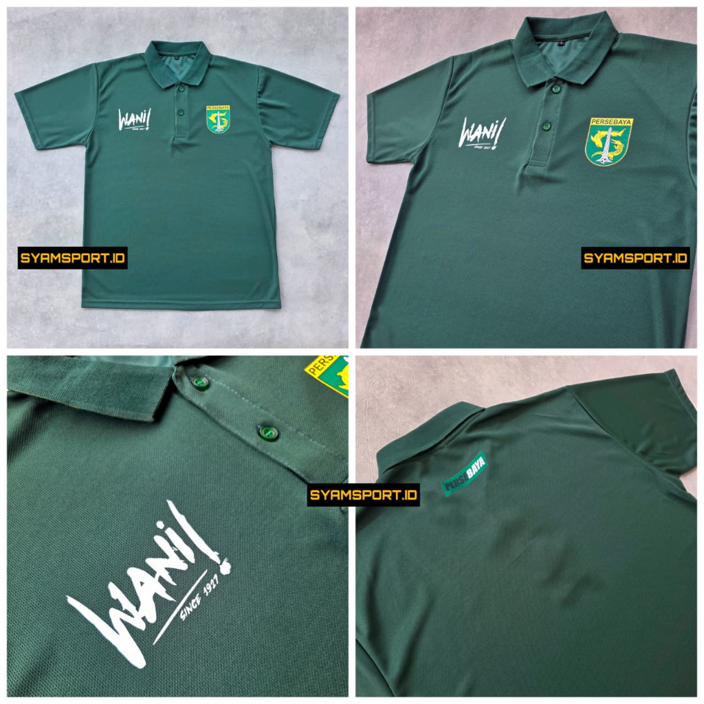 Polo Persebaya Surabaya Wani Simpel Elegant Casual Drifit Krah Tebal | Polo Jersey Persebaya Surabay