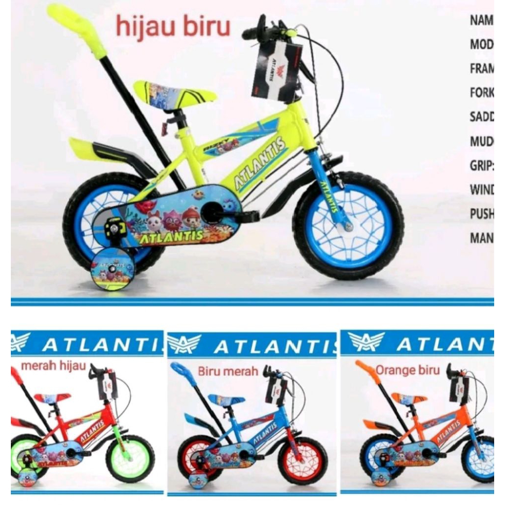 Bmx 12 inch Eva tongkat Atlantis sepeda anak