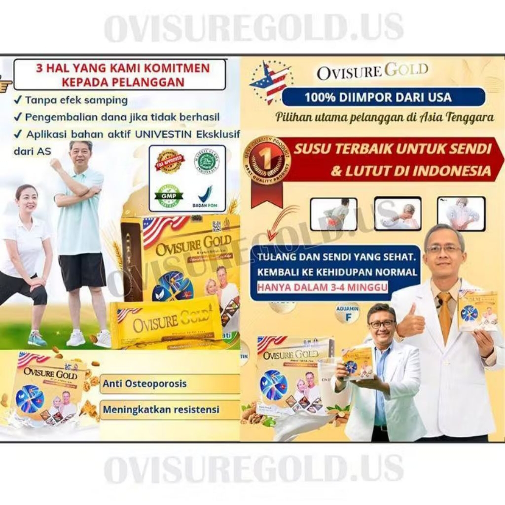 Ovisure Gold Milk Susu Kesehatan Tulang Sendi Nyata KhasiatnyaOvisure Gold Milk Susu Kesehatan Tulan