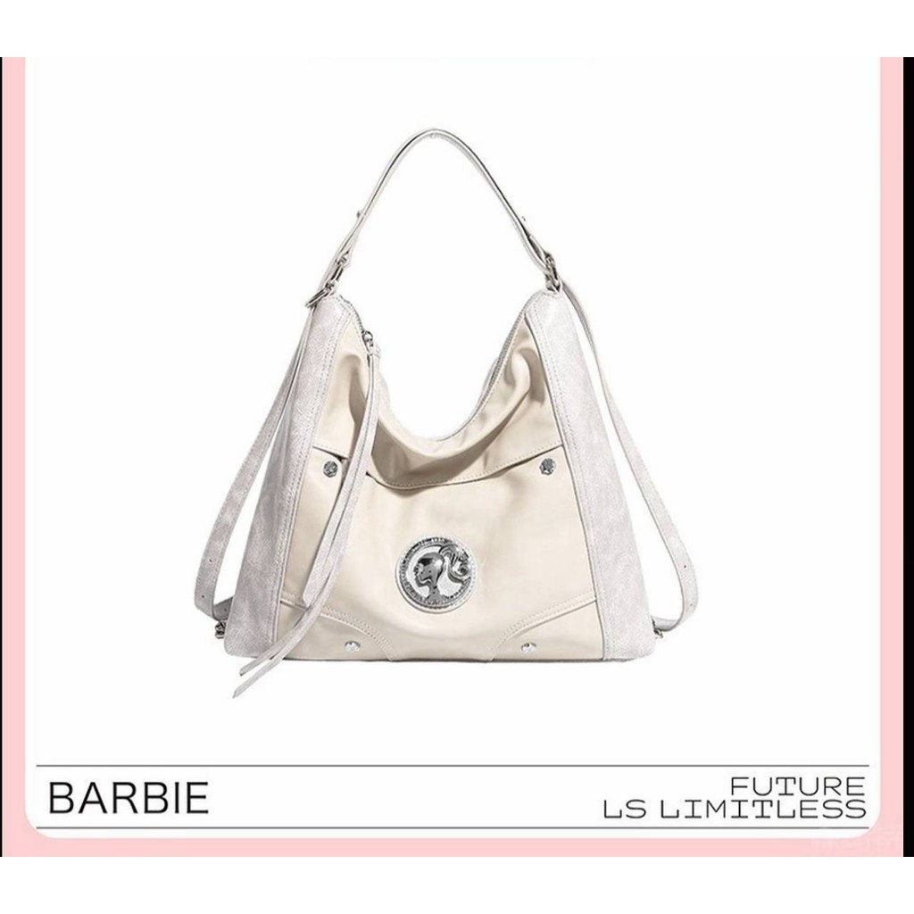Tas Wanita Import Original Disney Barbie - Fashion Hobo Bag Wanita Kulit Sintetis Glossy Tas Selempa