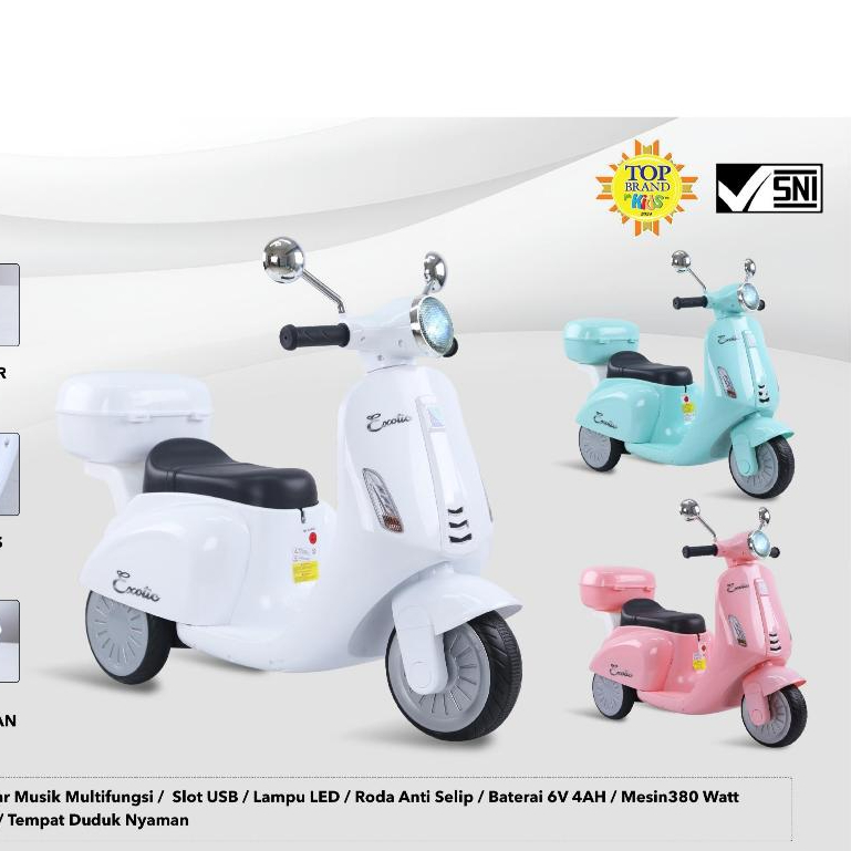 exotic EMT 2247 Mainan Motor Anak Listrik
