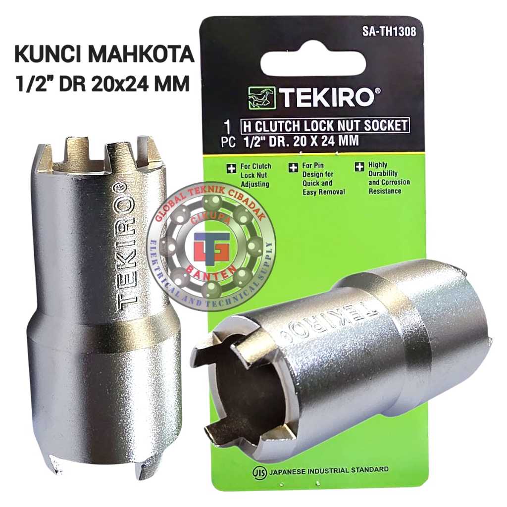 Kunci Mahkota Tekiro 20x24 mm 1/2"- H Clutch Lock Nut Socket 1/2" DR 20x24 mm