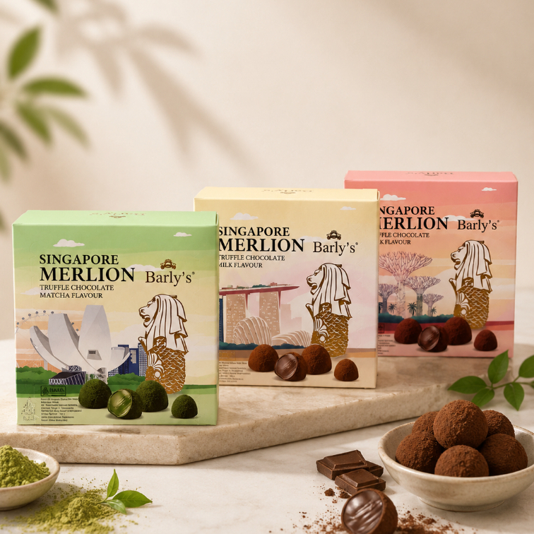 Barly's Truffle Chocolate Singapore 50 gr Dark Flavour, Matcha Flavour, Milk Flavour