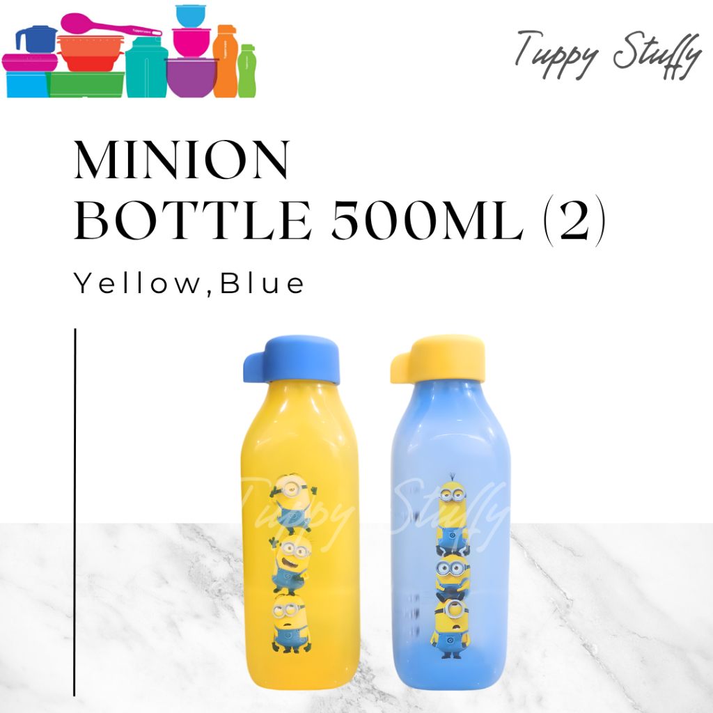 Tupperware Minion Bottle Botol Minum Anak Karakter Lucu Original | Biru Kuning