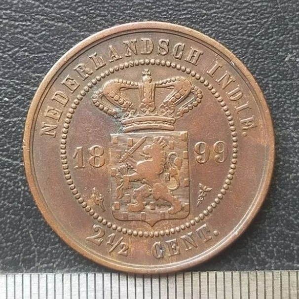 #91-BB. UANG KUNO || KOIN KUNO || BENGGOL 2.5 CENT TAHUN 1899
