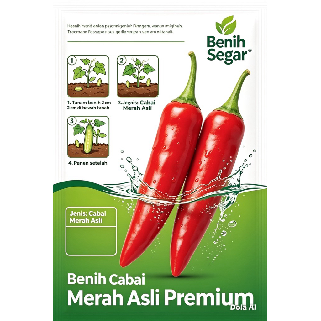 (45biji)Benih Cabai Keriting, Benih Unggul Cabe Keriting Bibit Super Cabe Keriting Pedas Bibit Cabe 