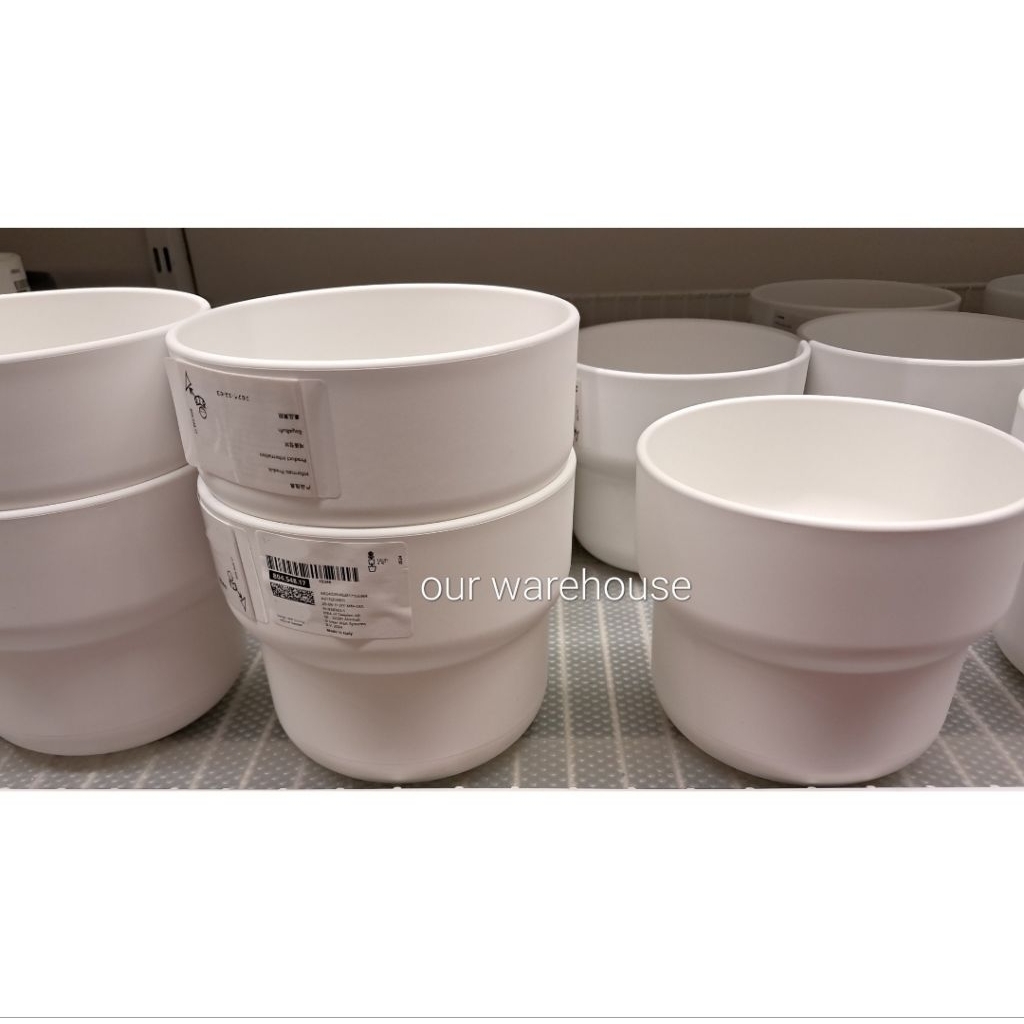 FOREN Pot Tanaman Putih Plastik Minimalis