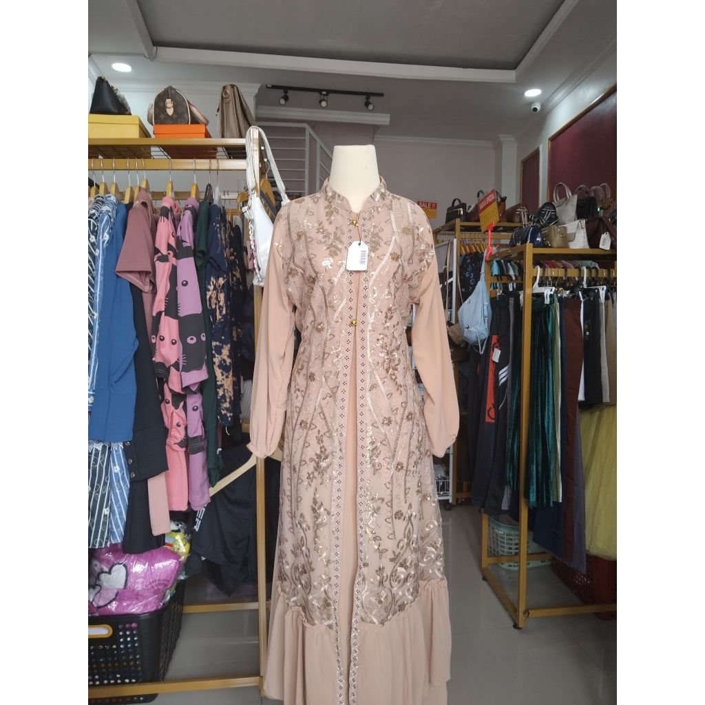 Gamis mewah bruklat || gamis raya gamis ceruti baby doll premium