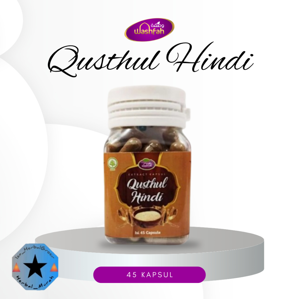 Qusthul Hindi Washfah 45 Kapsul Herbal Premium untuk Daya Tahan Tubuh