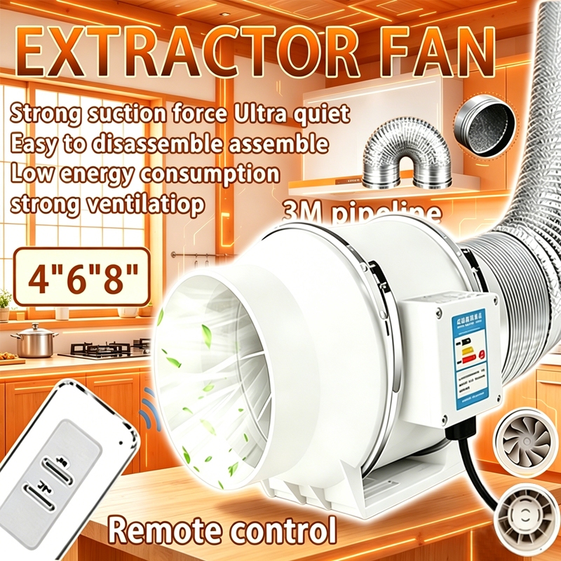 Inline Duct fan Blower Hisap Kipas Angin Buang Diam Ekstraktor Kipas exhaust fan blower Inline Duct 