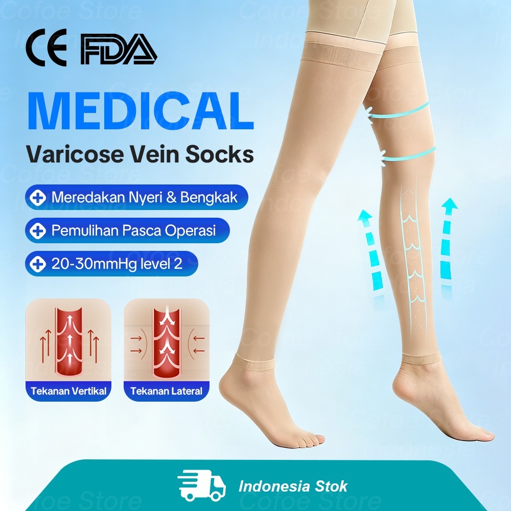 NEW  Stocking Varises ccl 2 Pria Wanita Medical Compression Kaos Kaki Bengkak Stocking Kesehatan