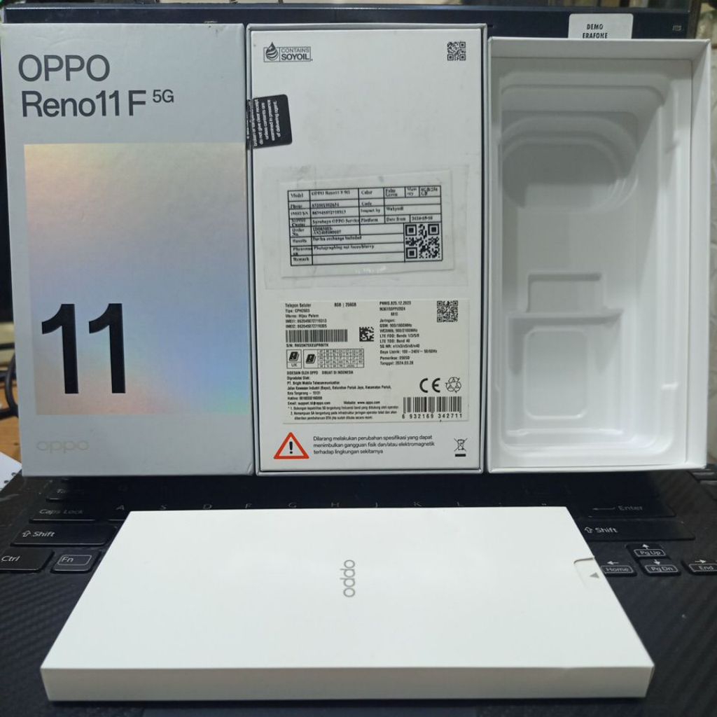 Kardus Dus Box hp OPPO Reno 11F 5G Original asli