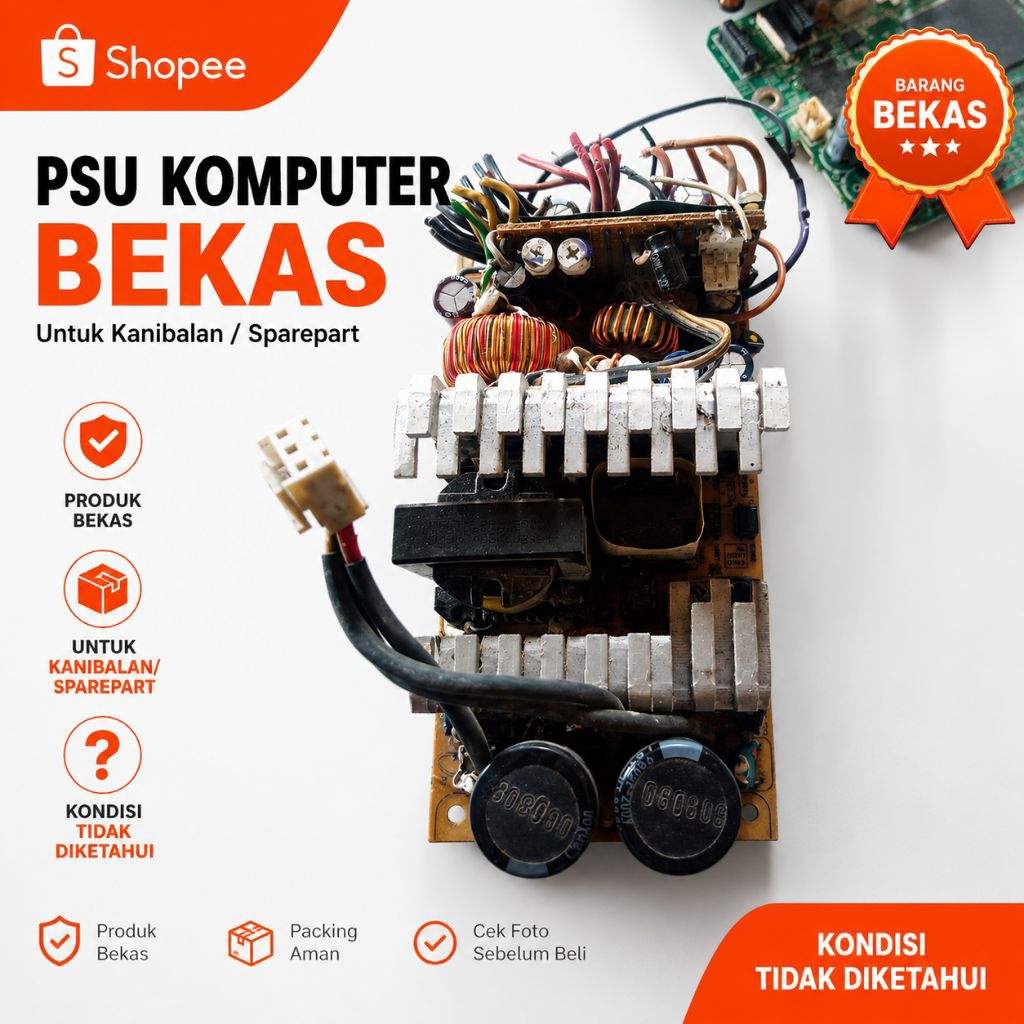 Mesin PSU PC Bekas - Bahan Kanibalan Komponen - Kondisi Tidak Diketahui
