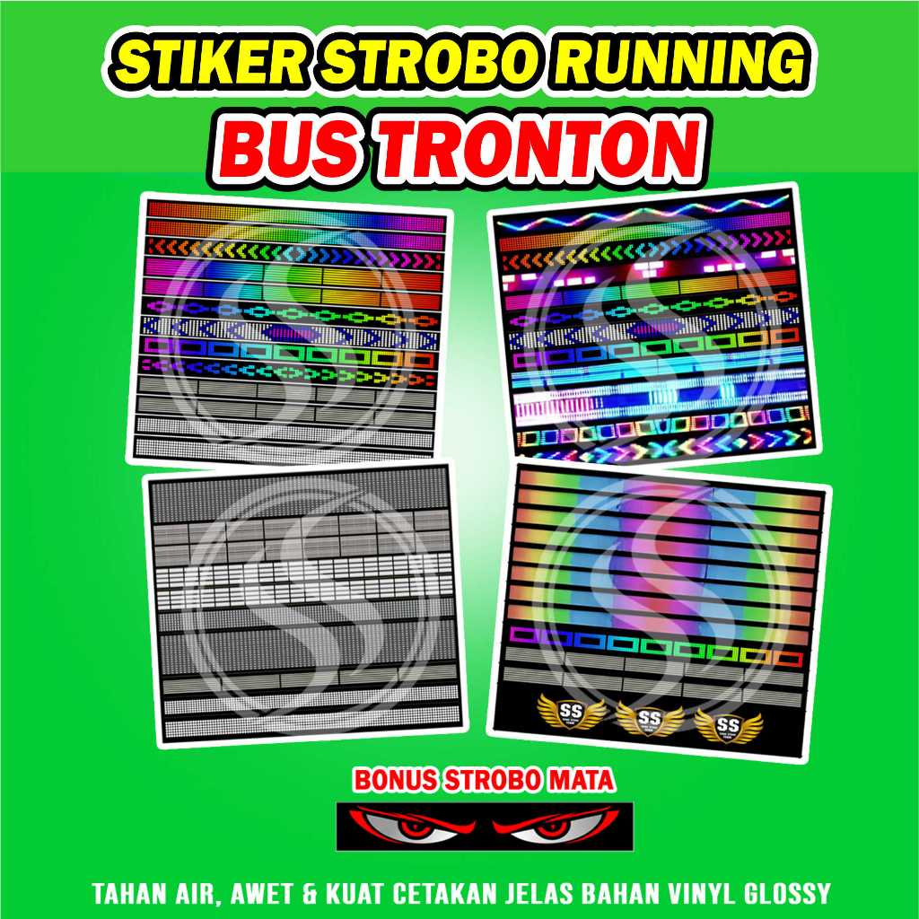 Stiker STROBO RUNNING BUS TRONTON