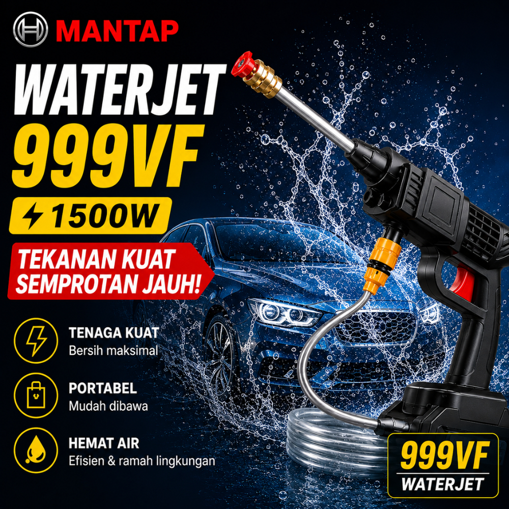 MANTAP 999VF 1500W Alat Cuci MotorMobil Mesin Mini Portable semprotan cuci motor alat pencuci jet cl