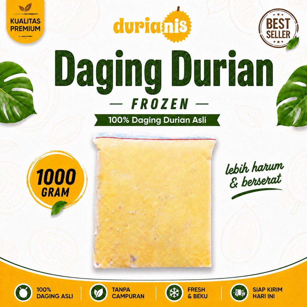 Daging durian beku / daging durian medan Frozen / daging durian frozen