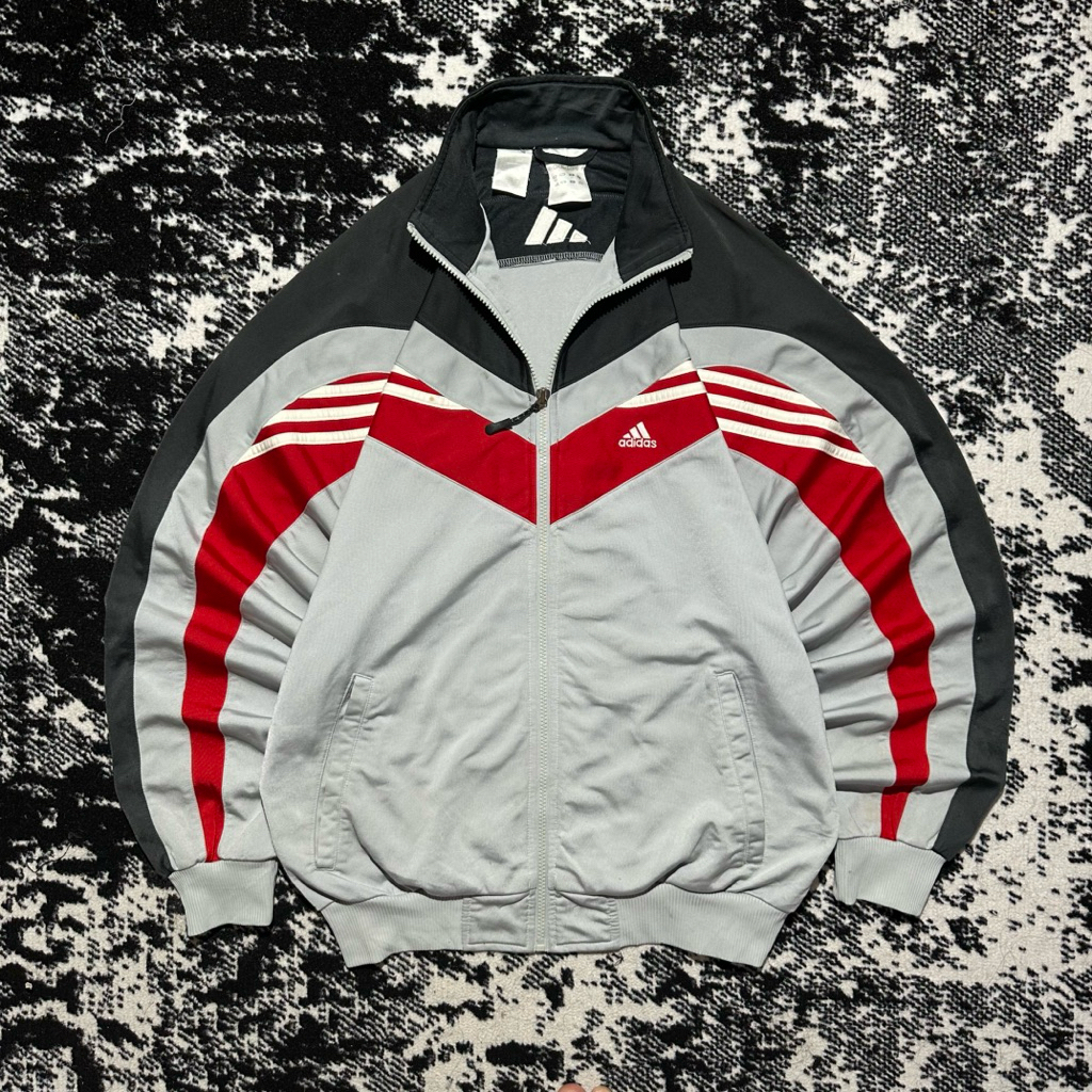 Windbreaker Adidas Spellout 90s Colourblock Vintage Jacket