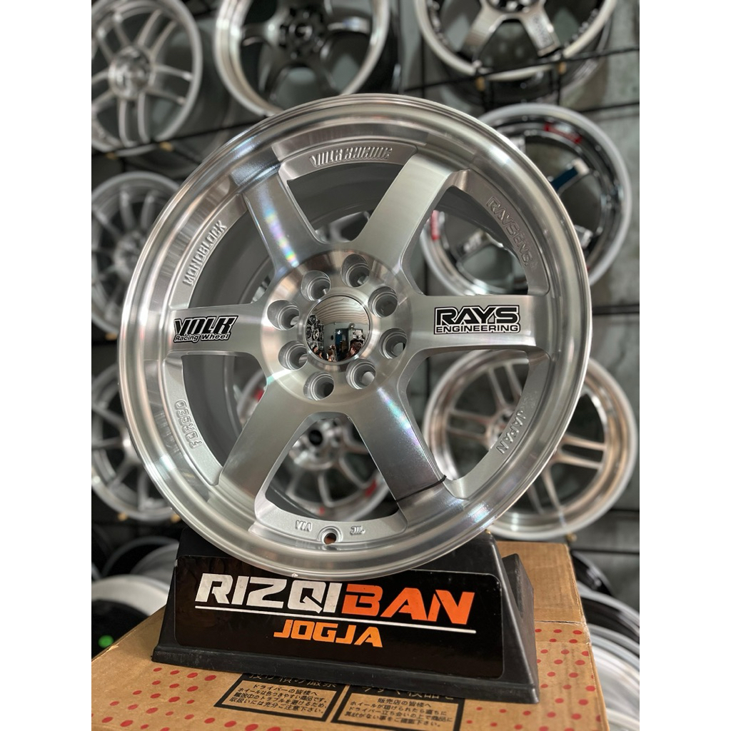 velg te37 r16 full polish lebar 7 et40 kondisi baru