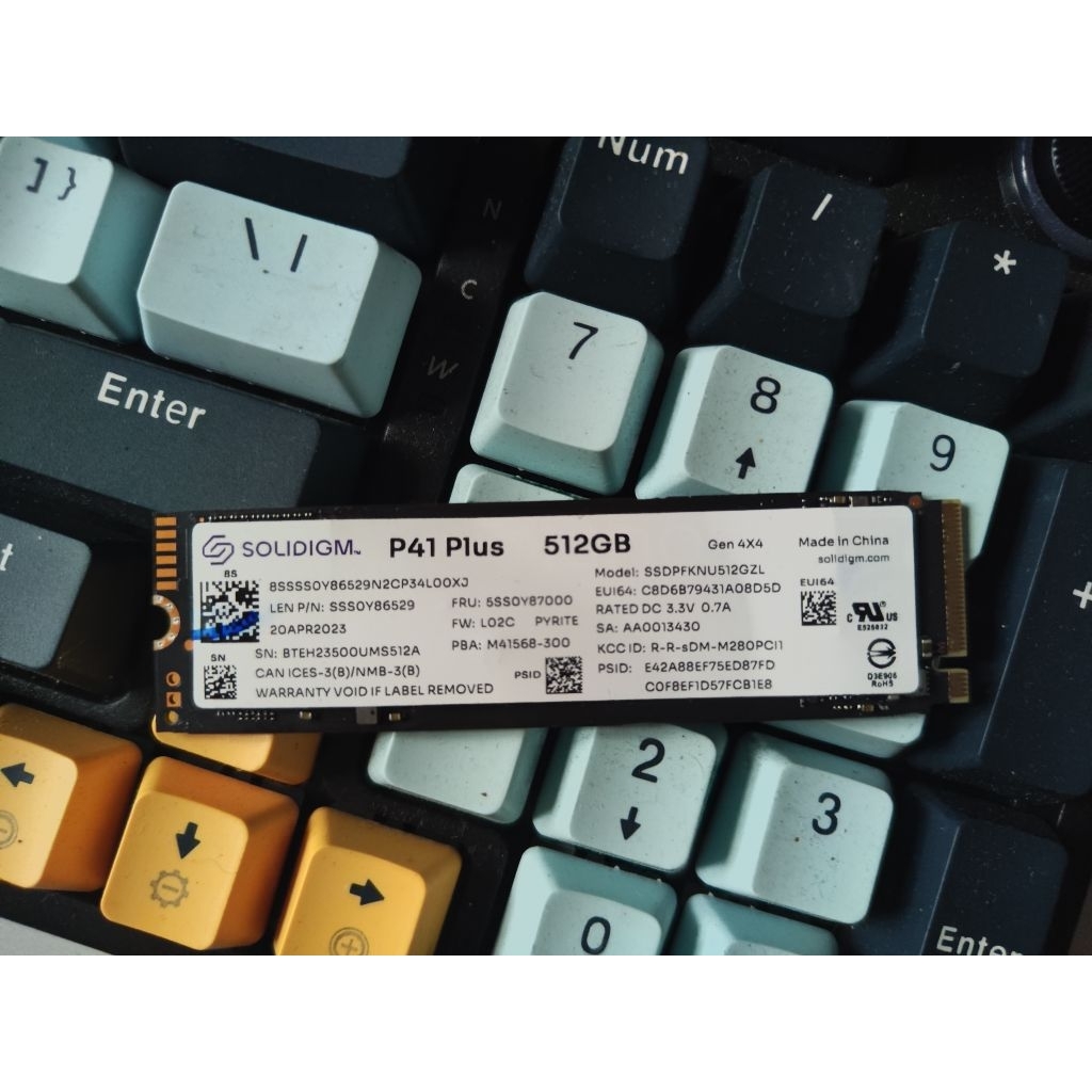 JUAL SSD NVME SOLIDIGM P41 PLUS 512GB GEN 4 HEALTH 95%