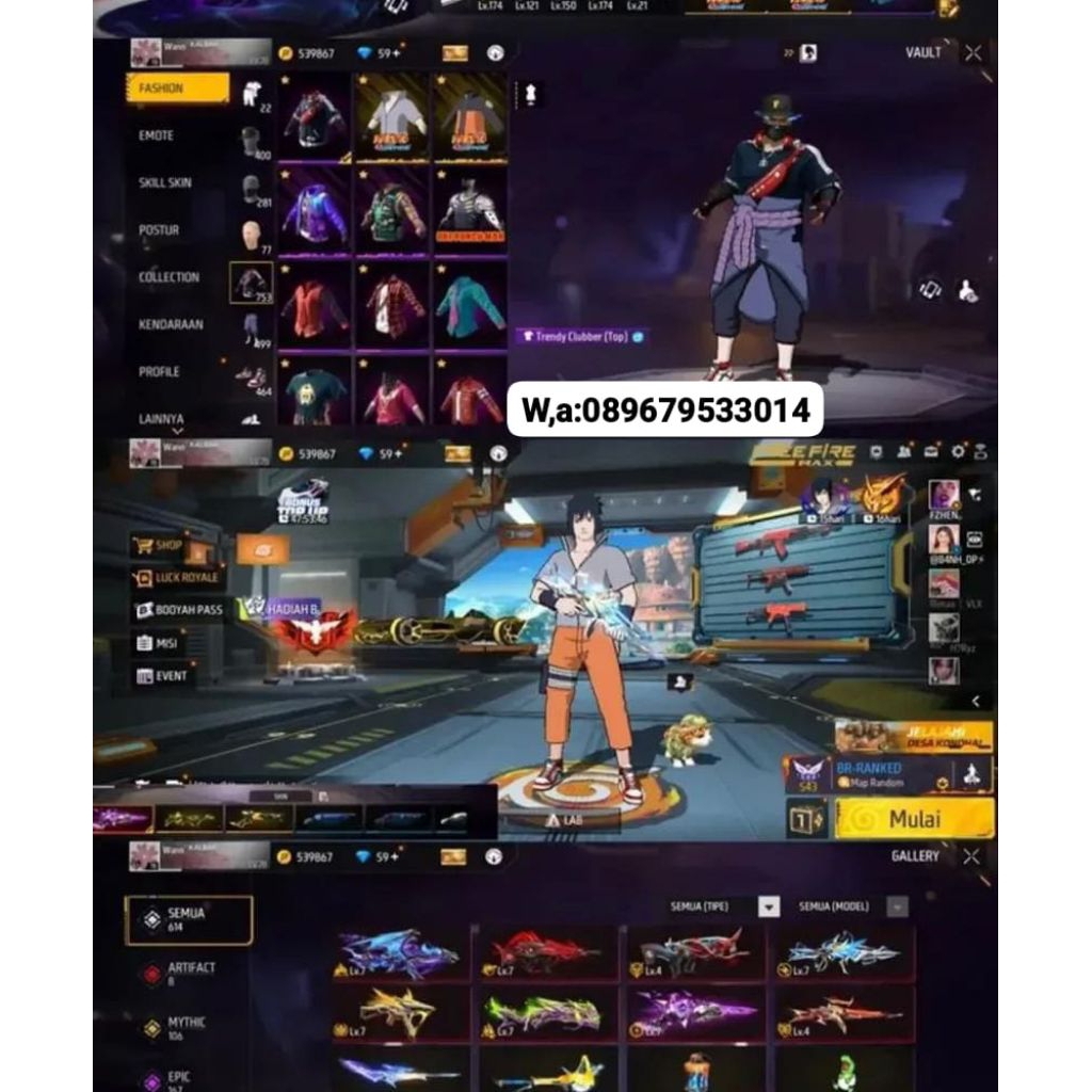 bisa cod akun free fire sultan