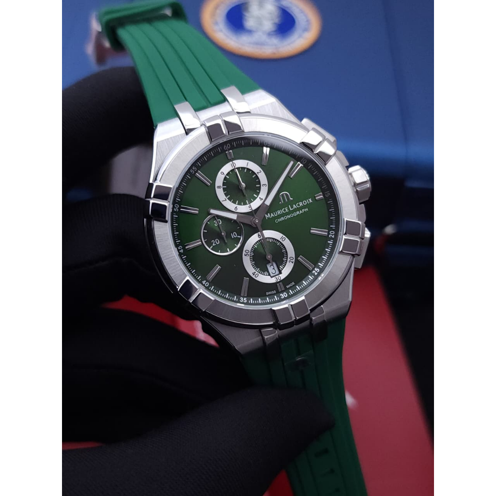 jam tangan pria Maurice Lacroix Aikon Chronograph Green 42MM SWISS