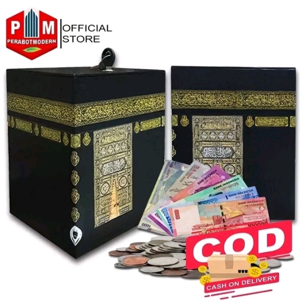 Celengan ka'bah kunci jumbo - Celengan miniatur Ka'bah kunci jumbo besar
