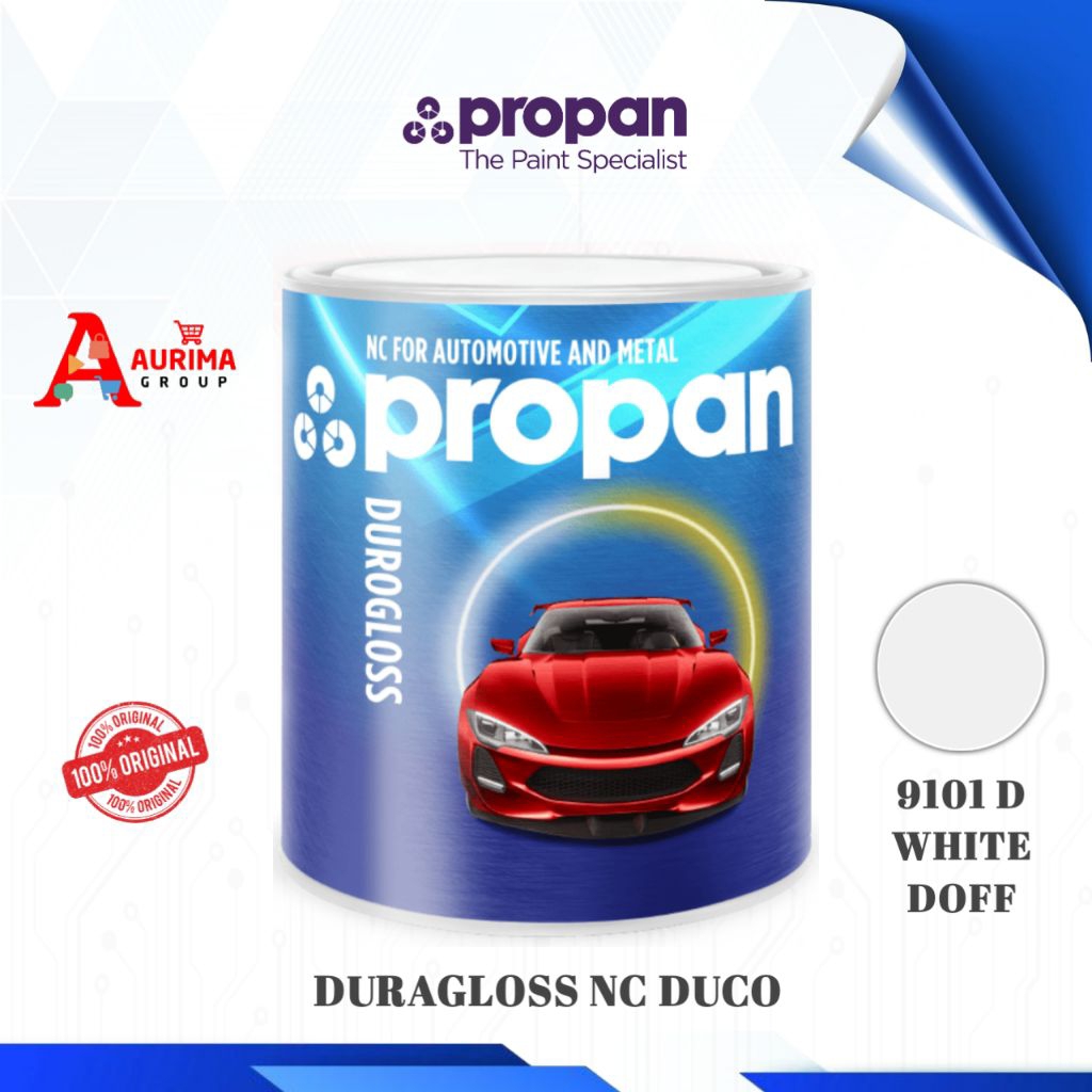 CAT DUCO DUROGLOSS WHITE DOFF 9101D 1LITER REPACK PROPAN - CAT MOBIL BERKUALITAS ORIGINAL